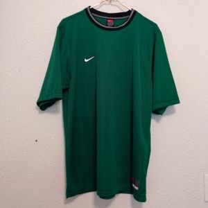 Nike Team Green Black Pullover Polo Short Sleeve Shirt sz L